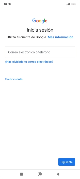 Si no tienes una cuenta de Google, pulsa Crear cuenta y sigue las indicaciones de la pantalla para ver cómo crear una cuenta nueva.