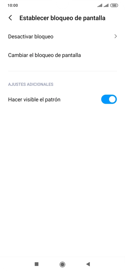 Pulsa Desactivar bloqueo e introduce el código de seguridad actual.
