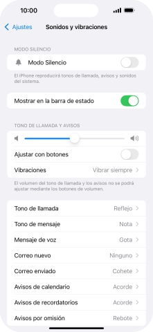 Pulsa el indicador junto a 