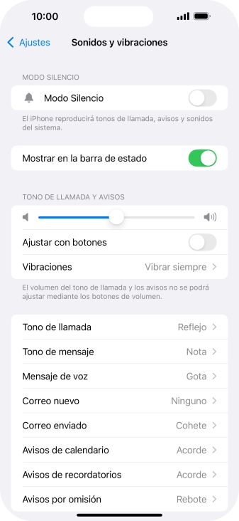 Pulsa el indicador junto a 
