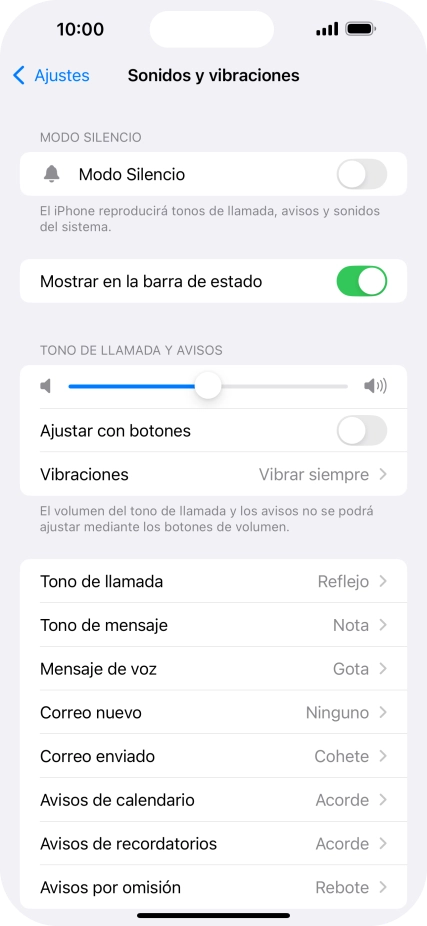 Pulsa el indicador junto a 