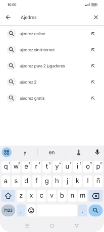 Introduce el nombre del tema o de la app y pulsa el icono de búsqueda.