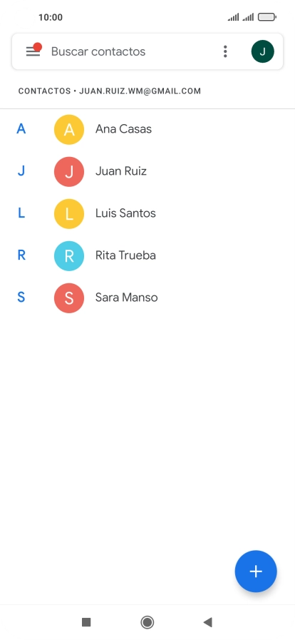 Pulsa el contacto deseado.