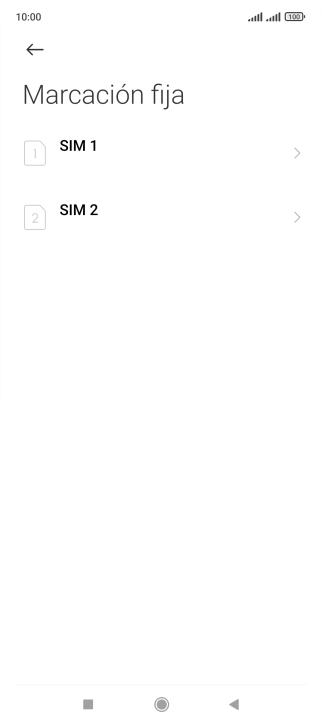 Pulsa la tarjeta SIM deseada.