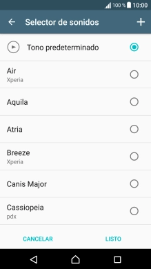 Pulsa los timbres de llamada deseados para escucharlos.