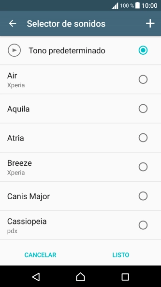 Pulsa los timbres de llamada deseados para escucharlos.
