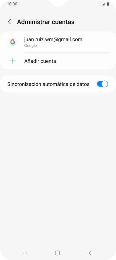 Pulsa Añadir cuenta.
