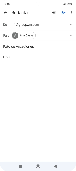 Pulsa el icono de anexos. Pulsa el icono de anexos.