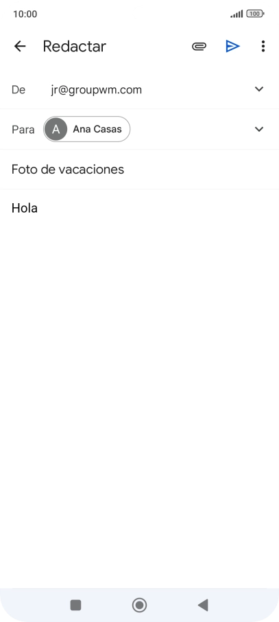 Pulsa el icono de anexos. Pulsa el icono de anexos.