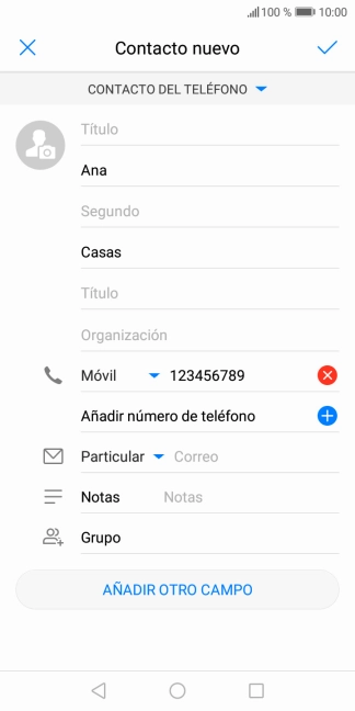 Pulsa el icono de guardar.