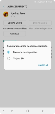 Pulsa el nombre de la tarjeta de memoria.