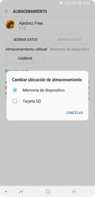 Pulsa el nombre de la tarjeta de memoria.