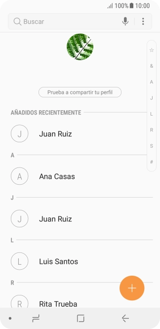 Pulsa el contacto deseado.