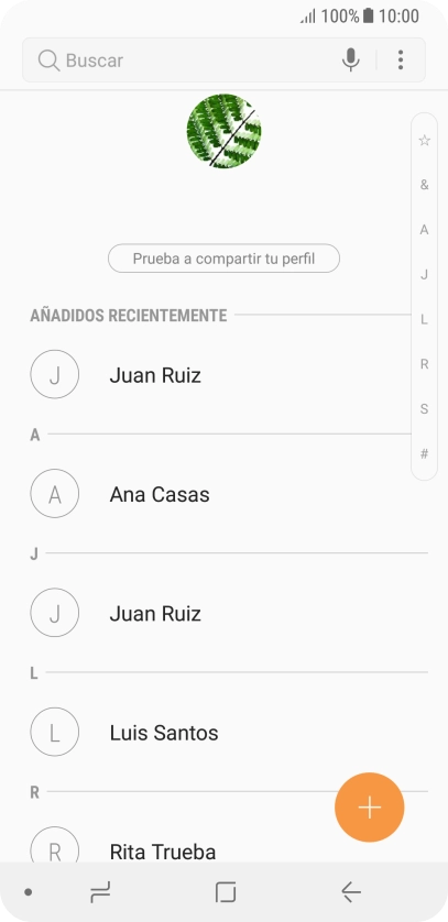 Pulsa el contacto deseado.
