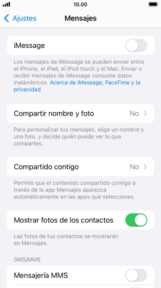 Pulsa el indicador junto a 