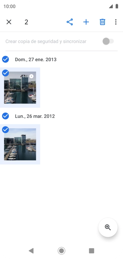 Pulsa el icono de compartir.