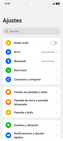Pulsa Conexión y compartir.