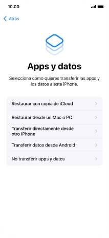 Puedes transferir el contenido de otro teléfono Android cuando el teléfono se activa antes de utilizarlo por primera vez y cuando lo restableces. Cuando aparece esta imagen de pantalla, el teléfono está listo para la transferencia de contenido desde otro teléfono Android.