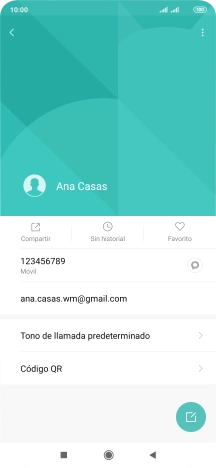 Pulsa el número de teléfono.