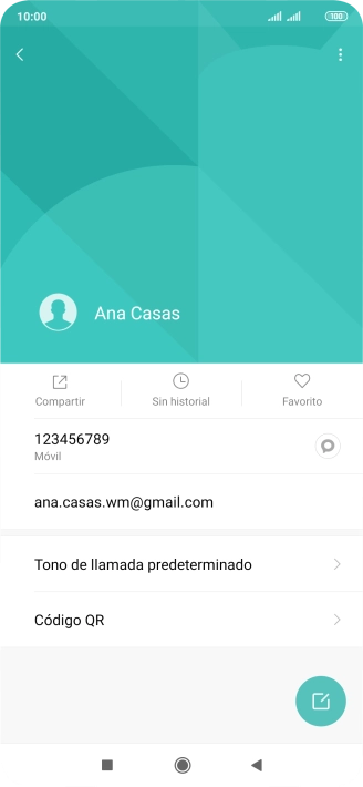 Pulsa el número de teléfono.