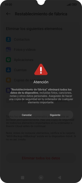 Pulsa Siguiente.