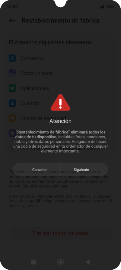 Pulsa Siguiente.