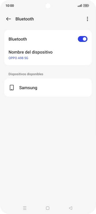 Pulsa el dispositivo Bluetooth deseado y sigue las indicaciones de la pantalla para vincular el dispositivo al teléfono.