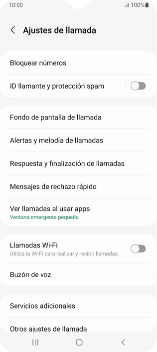Pulsa Servicios adicionales.