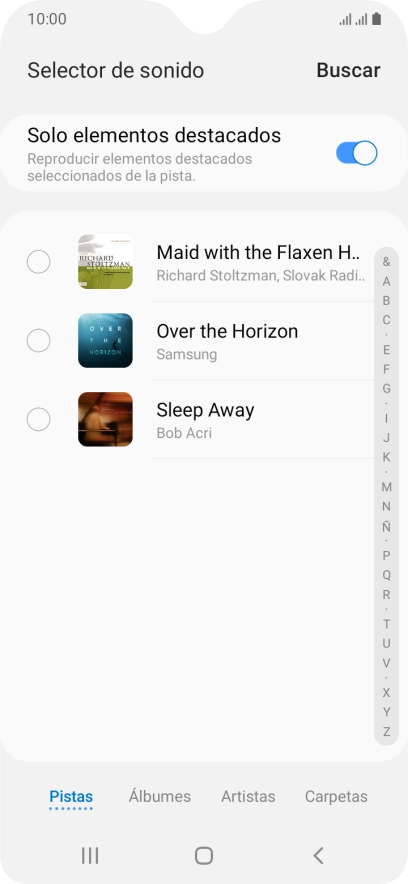 Pulsa los timbres de llamada deseados para escucharlos.