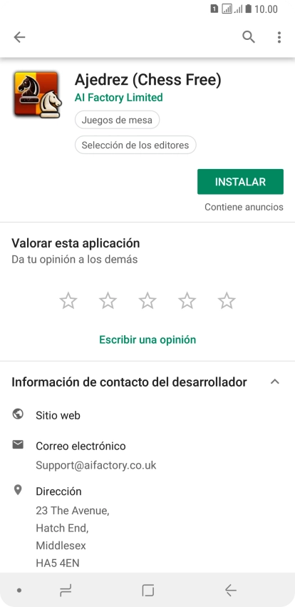 Pulsa INSTALAR y sigue las indicaciones de la pantalla para instalar la app.