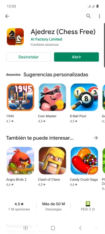 Pulsa la tecla de inicio para terminar y regresar a la pantalla de inicio.