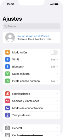Pulsa Iniciar sesión en el iPhone.