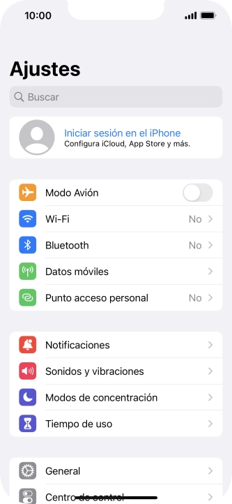 Pulsa Iniciar sesión en el iPhone.