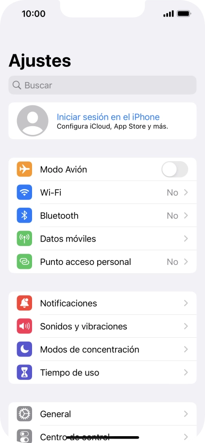 Pulsa Iniciar sesión en el iPhone.