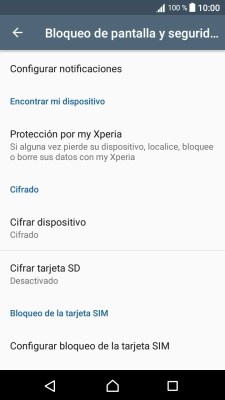 Pulsa Configurar bloqueo de la tarjeta SIM.