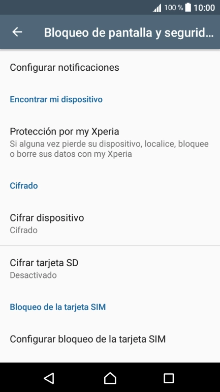 Pulsa Configurar bloqueo de la tarjeta SIM.