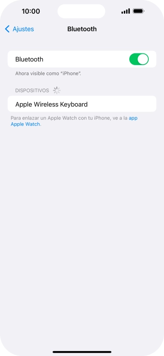 Pulsa el dispositivo Bluetooth deseado y sigue las indicaciones de la pantalla para vincular el dispositivo al teléfono.