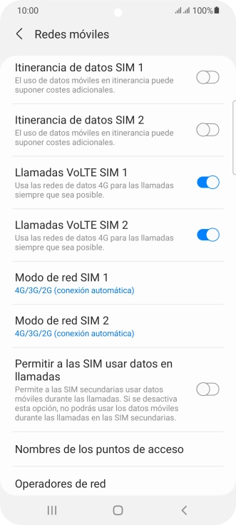 Pulsa Operadores de red.