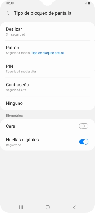 Pulsa Ninguno.