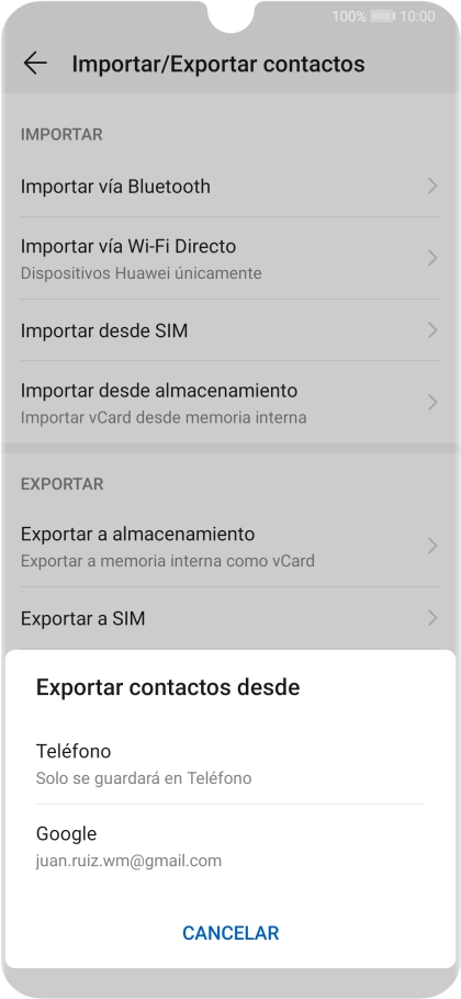 Pulsa Teléfono.