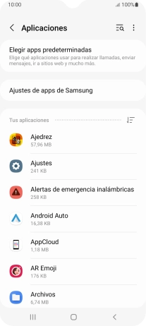 Pulsa la app deseada.