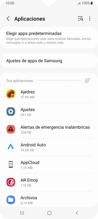 Pulsa la app deseada.
