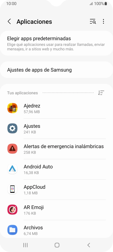 Pulsa la app deseada.