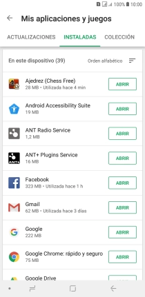 Pulsa la app deseada.