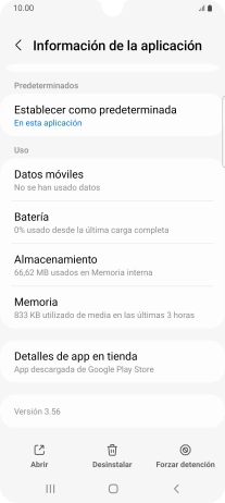 Pulsa Almacenamiento.