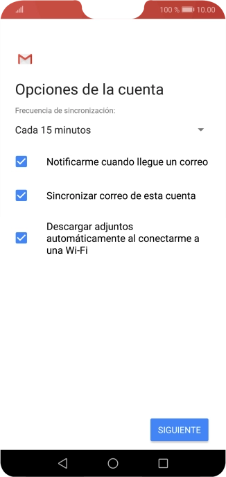 Si aparece en la pantalla esta imagen, tu cuenta de correo electrónico ha sido reconocida y configurada automáticamente. Sigue las indicaciones de la pantalla para introducir más información y terminar la configuración.