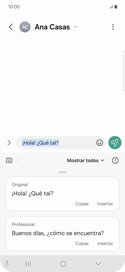Pulsa la lista desplegable. Pulsa la lista desplegable.