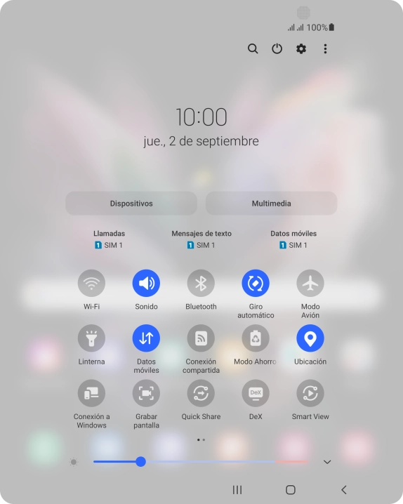 Pulsa el icono de ajustes.