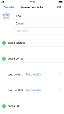 Pulsa añadir teléfono.