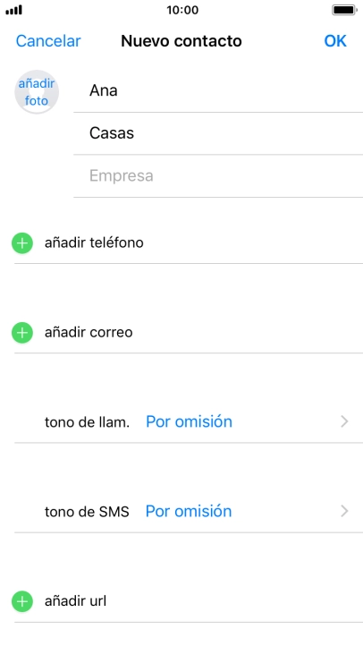 Pulsa añadir teléfono.